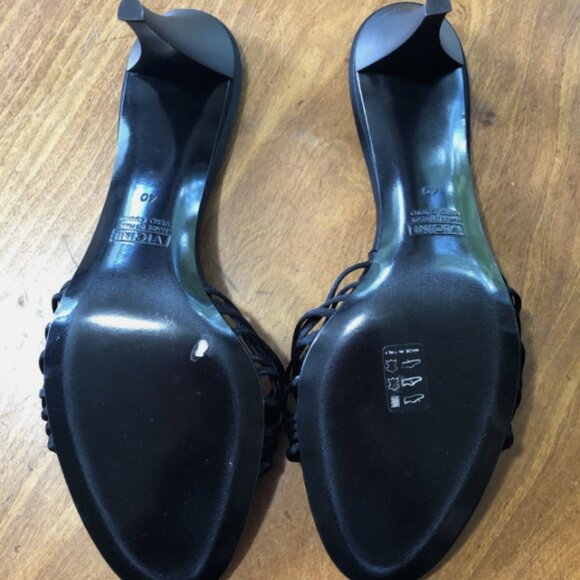 Giuseppi Zanotti Black Open Back Open Strappy Toe Pumps - Picture 7 of 11